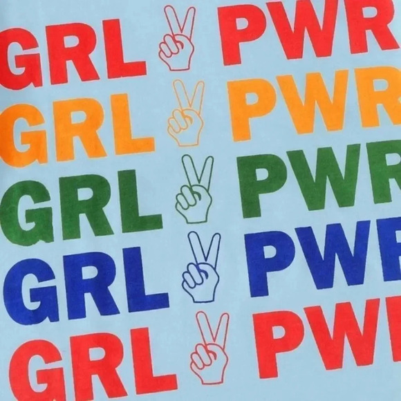 NEW! Sunday Fun “Girl Power” Rainbow Graphic Cotton Short Sleeve T-Shirt - Picture 9 of 10